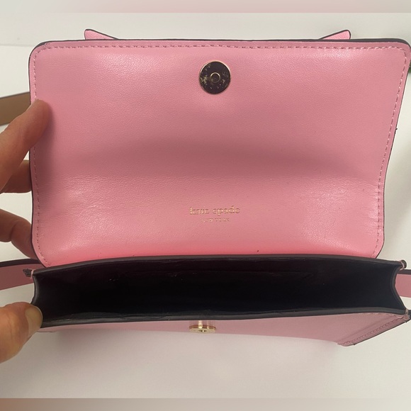 Kate Spade Bow Belt Bag Pink Leather Women's Size L/XL - Picture 7 of 13